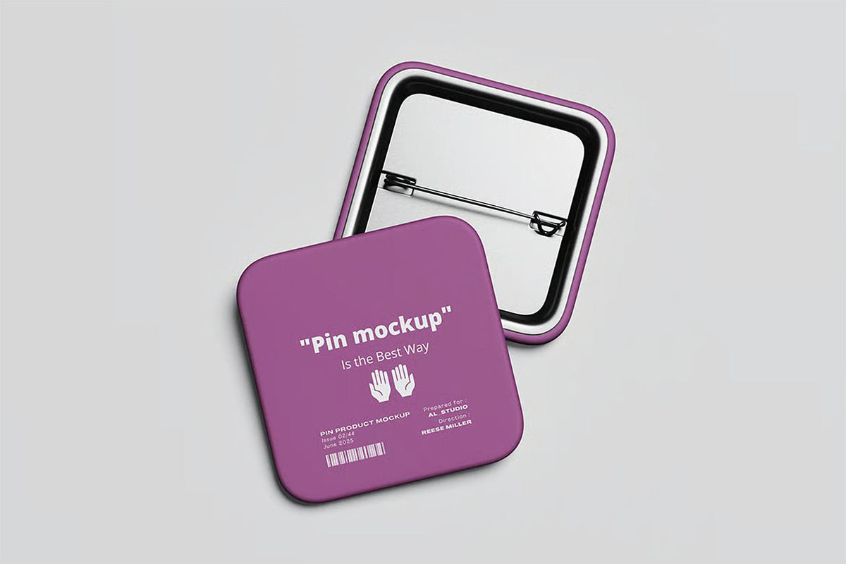 Pin mockup, an Advertising Mockup by zpackcreative (Photo 4 of 5)