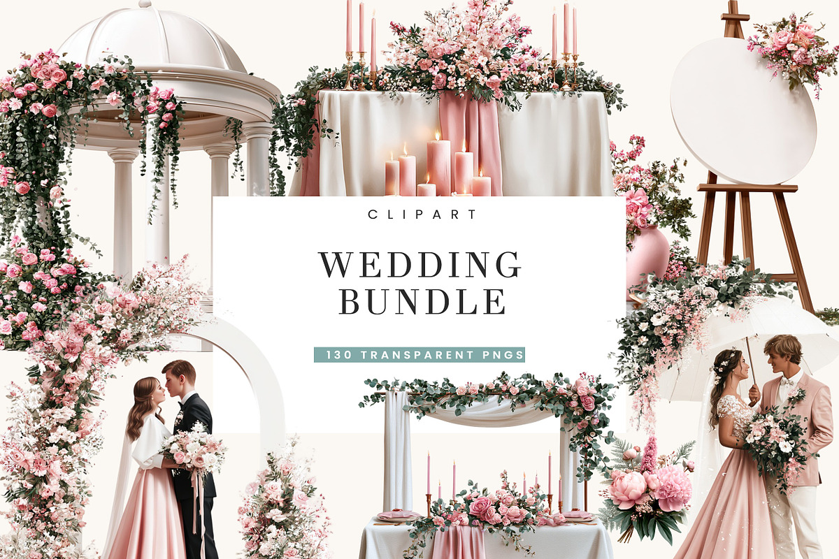 Wedding Clipart Bundle, a Person Illustration by BusyDaydesign (Photo 1 of 9)