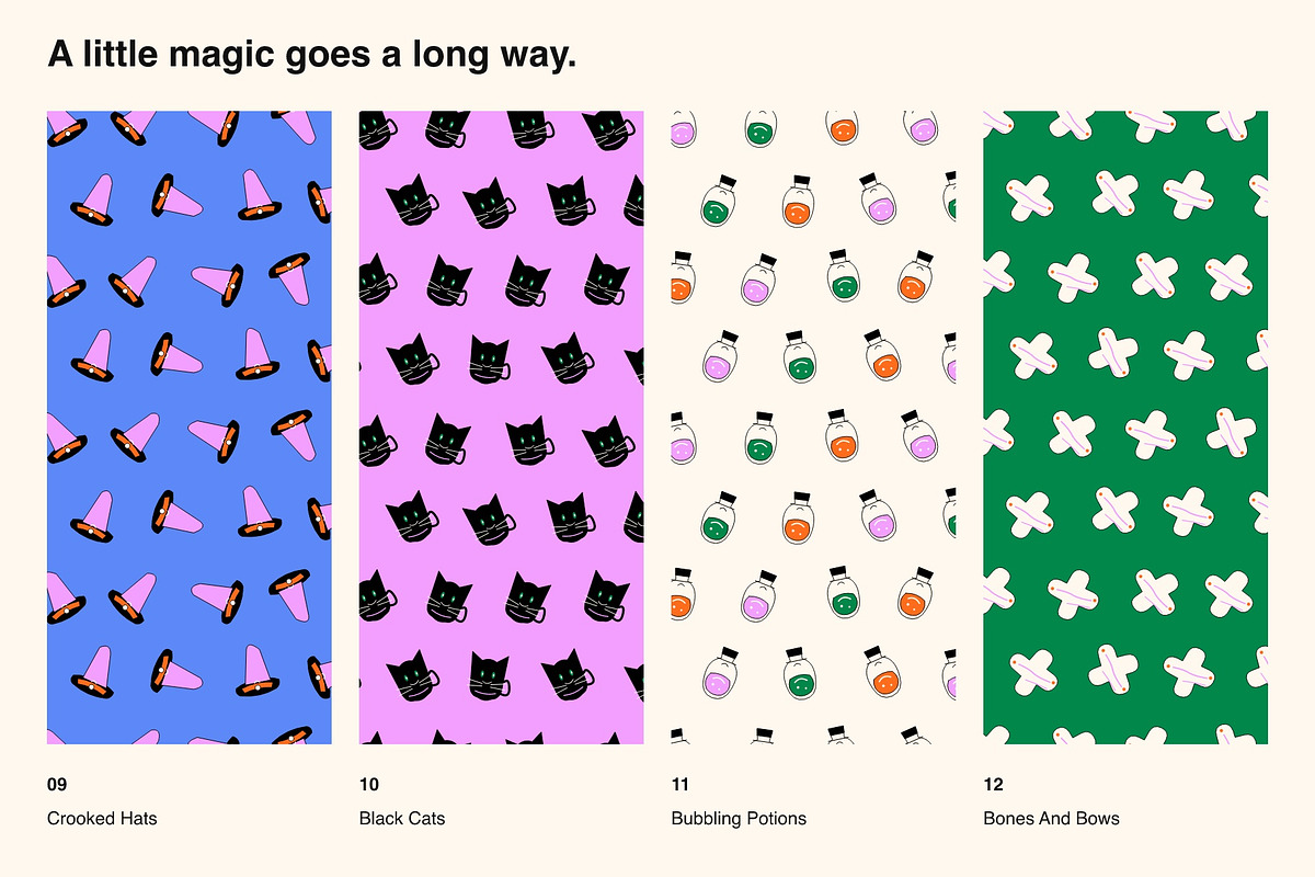 Halloween Pop - 16 Seamless Patterns, a Pattern Graphic by Oday Noon (Photo 5 of 9)
