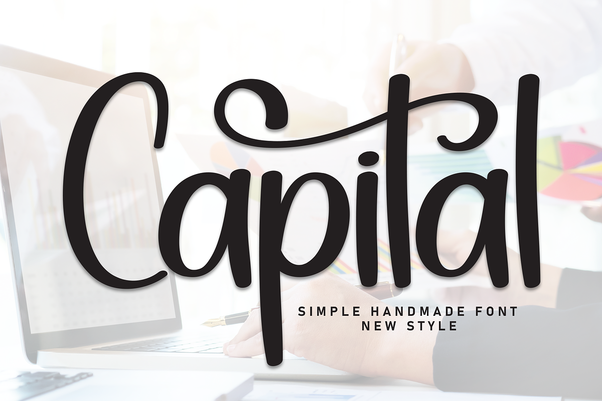 Capital | Script Font, a Handwritten Font by Scratchones (Photo 1 of 9)