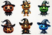 Creepy Character Halloween Pumpkin P, an Illustration by RobertsArt (Thumbnail 6 of 7)