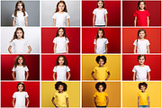 Kid Girl T-Shirt Mockup Picture Bund, a Shirt Mockup by Forhadx5 (Thumbnail 5 of 8)