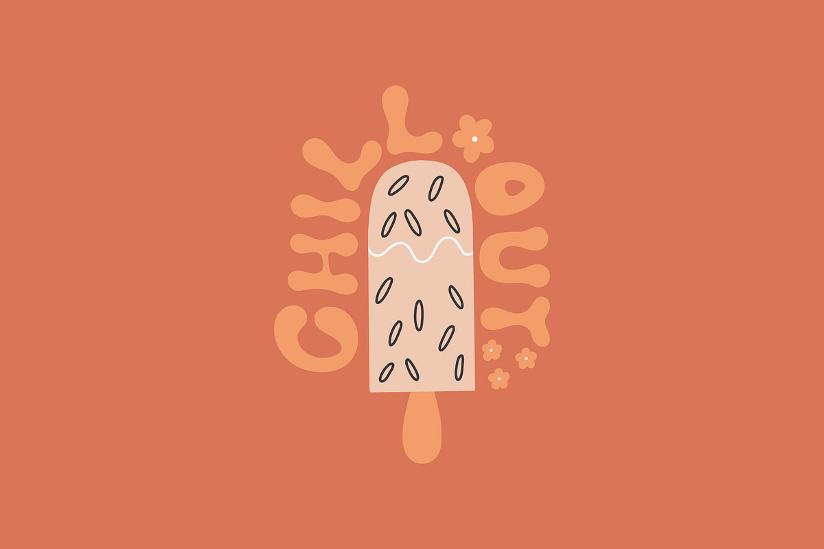 Ice Cream Groovy Font, a Sans Serif Font by AnkaDrozd (Photo 4 of 8)