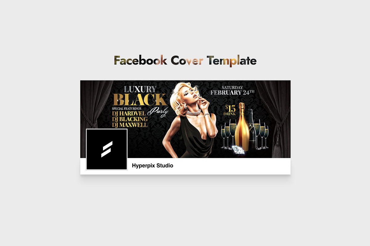 Luxury Night Party Flyer Template, a Flyer Template by Hyperpix Productions (Photo 2 of 2)