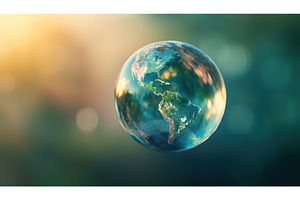 Soap Bubble With World Map, a Nature Photo by BazziBa♥