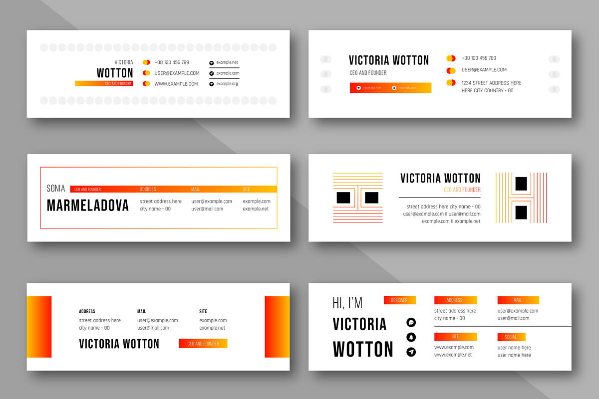 Email Signature Layout, an UI Kit Template by MightyDesign (Photo 1 of 5)