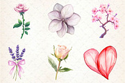 Romance Floral Clipart, an Illustration by Dream Creation (Thumbnail 3 of 6)