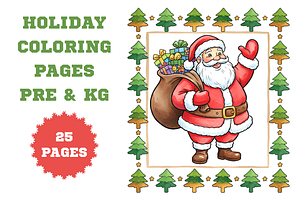 Kids Winter Holidays Coloring Pages, a Seasonal Illustration by Nuvame Arts & Designs