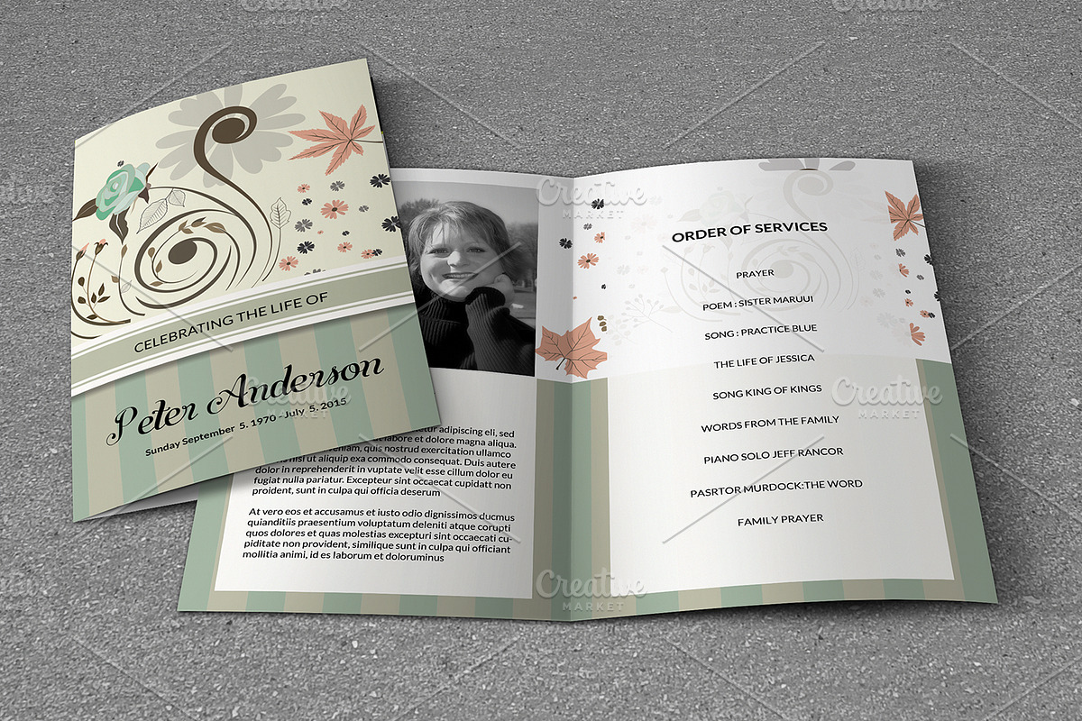 Funeral Program Template-V474, a Brochure Template by Template Shop (Photo 2 of 5)