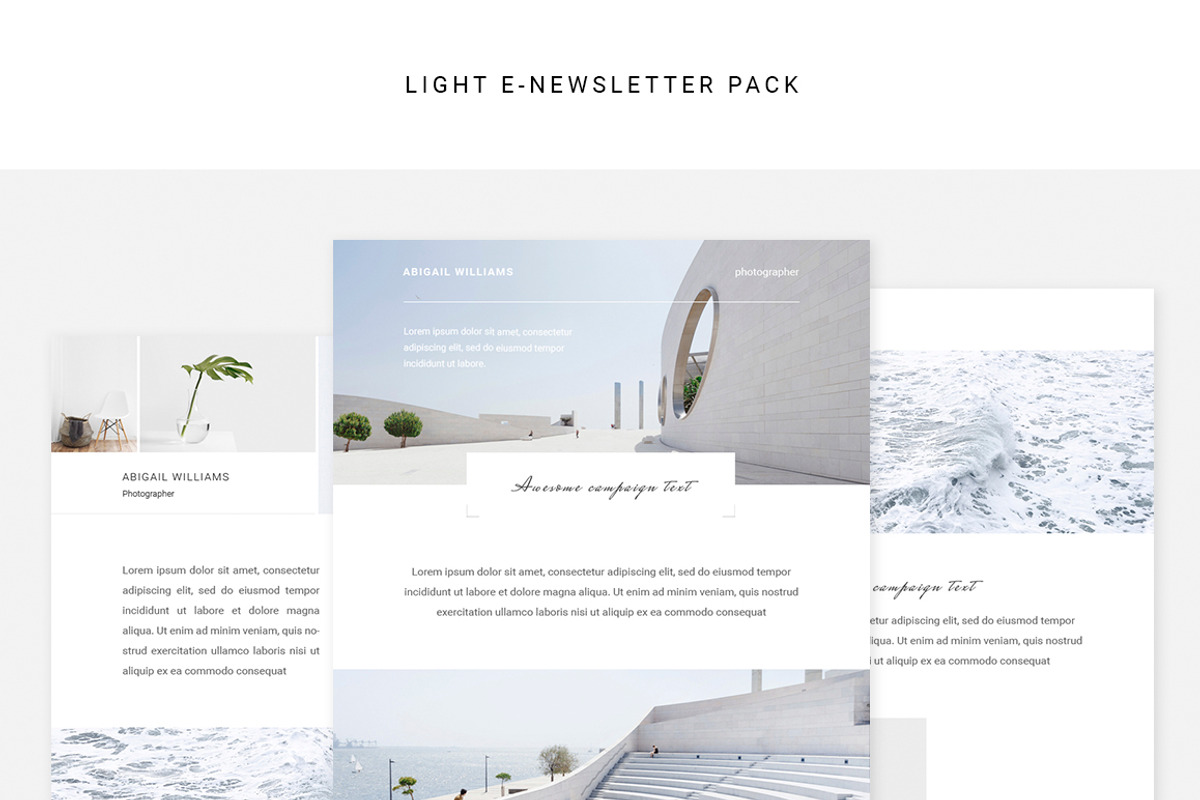 Light E-newsletter Pack, an Email Template by Swiss_cube (Photo 1 of 14)