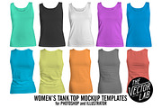 Women's Tank Top Mockup Templates, a Shirt Mockup by TheVectorLab (Thumbnail 3 of 4)