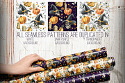 Halloween Skulls Seamless Patterns, an Illustration by NATASHA CHU (Thumbnail 6 of 8)