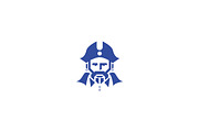 Face of pirate logo design template, an Object Graphic by nicemorning (Thumbnail 2 of 3)
