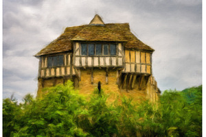 Oil painting of the 13th Century, an Architecture Photo by Backyard Stock