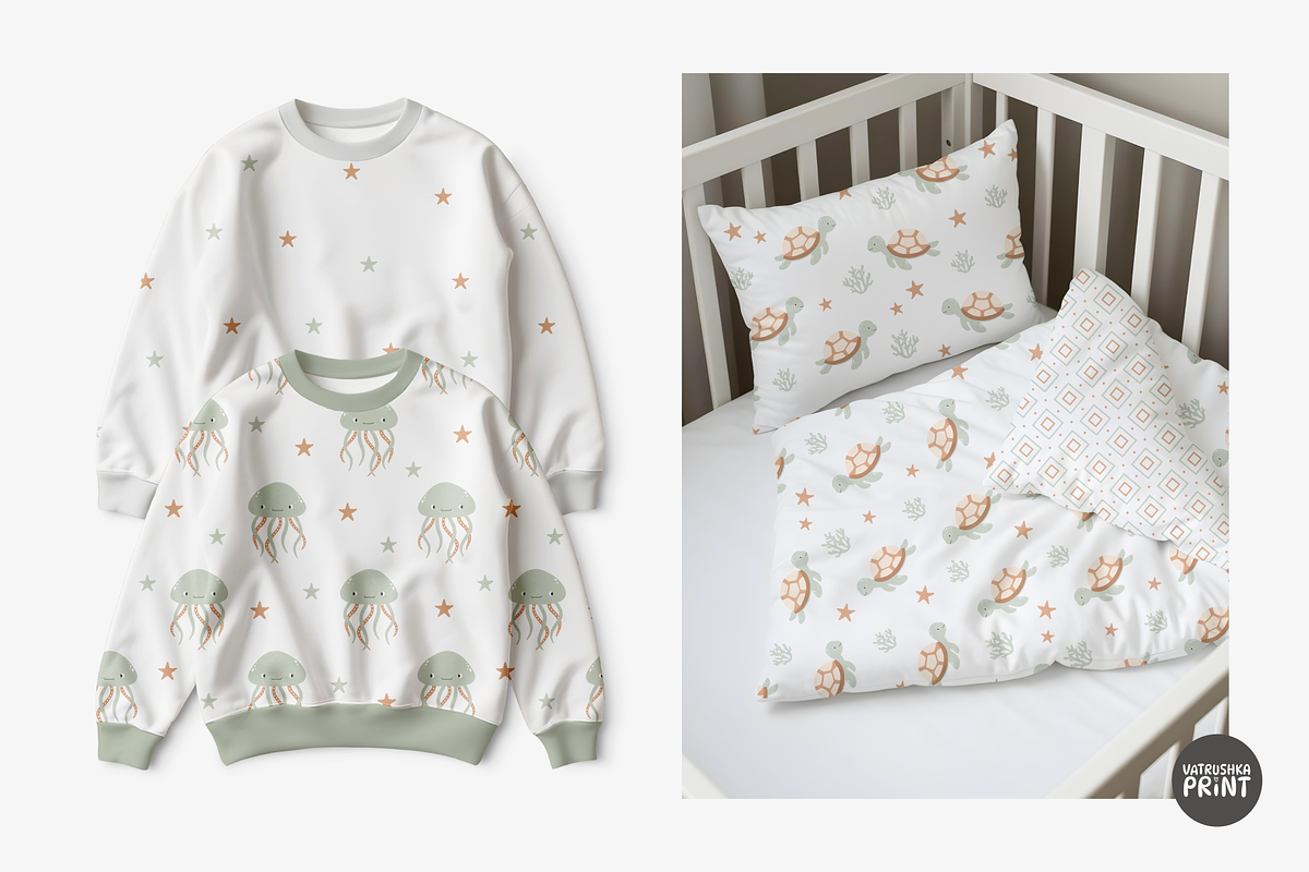 Seamless patterns for kids fabric, a Pattern Graphic by vatrushkaprint_store (Photo 6 of 10)