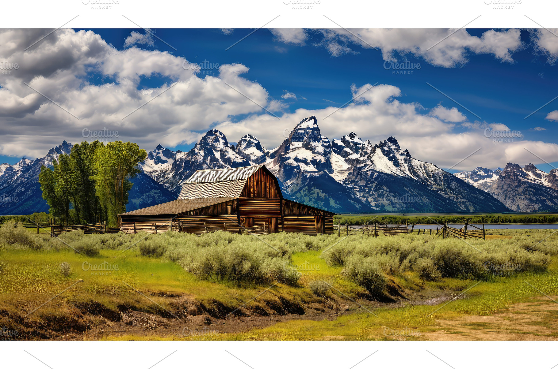 wyoming moulton barn ai generated, an Animal Photo by pikepicture