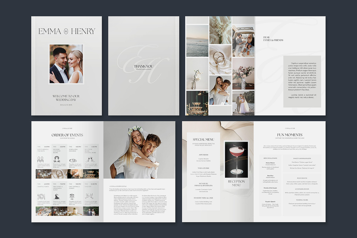 Elegant Wedding Program Template, a Brochure Template by BrandPacks (Photo 3 of 5)