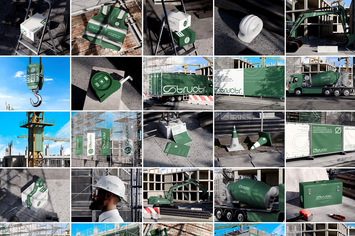 40 Construction Site Branding Mockup, an Advertising Mockup by Vitora Mockup (Photo 2 of 11)