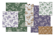 Mardi Gras Toile de Jouy Pattern, a Pattern Graphic by Hughes Studio (Thumbnail 6 of 6)