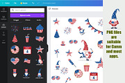 4th of July. Patriotic USA Gnomes, an Illustration by KeronnArt (Thumbnail 5 of 9)