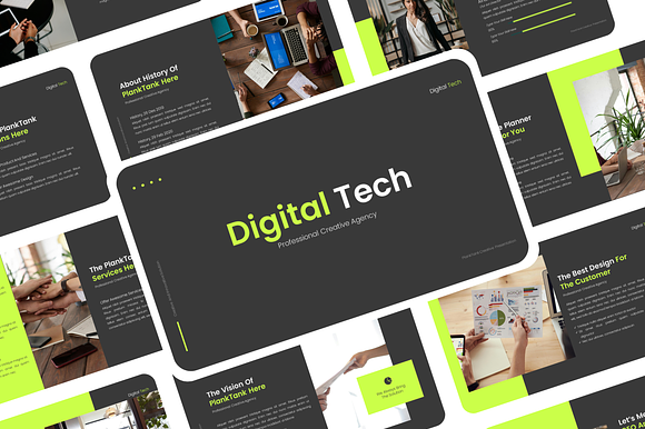 Digital Tech Creative PowerPoint preview 4