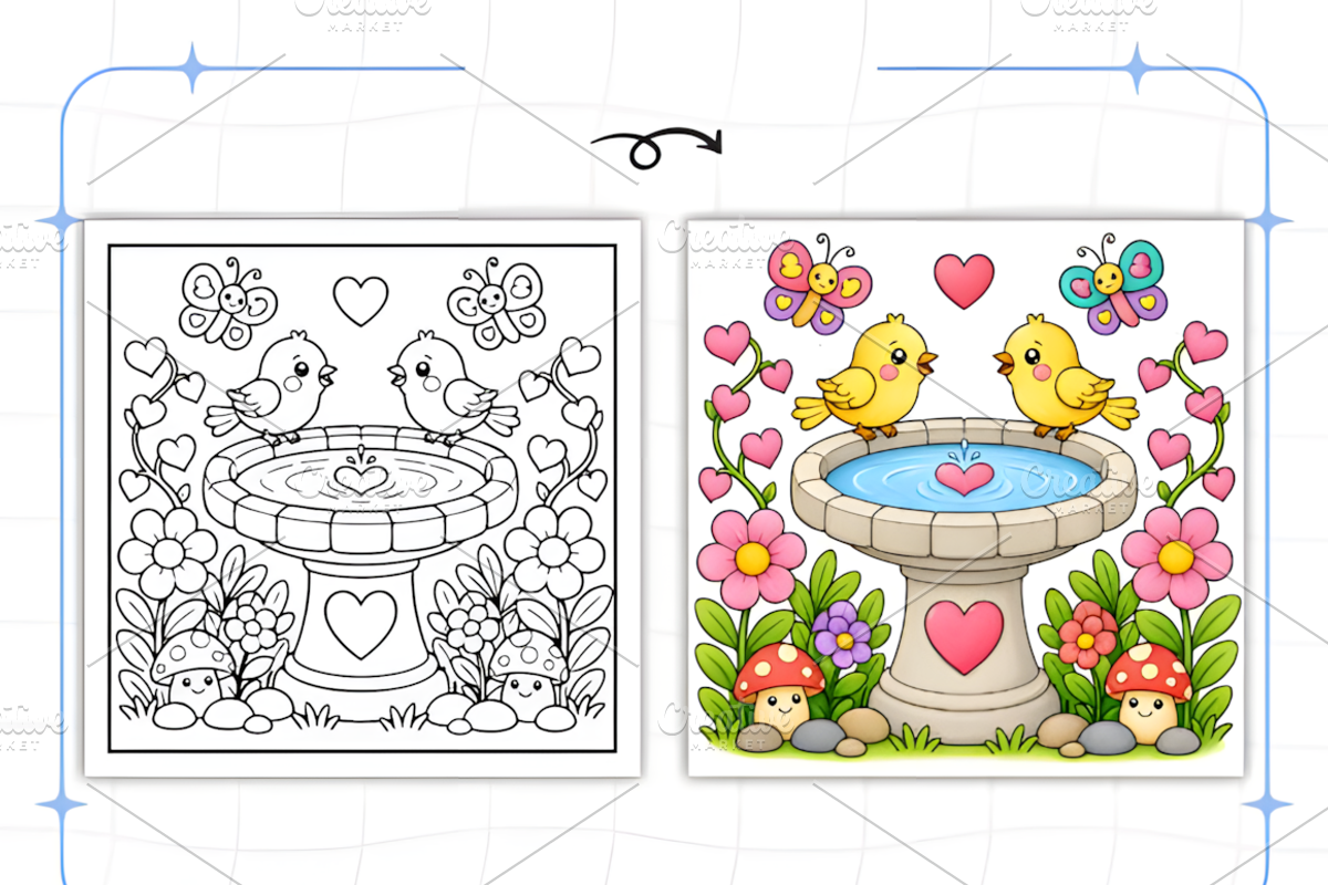 Bold Easy Garden Corners Coloring, a Decorative Illustration by Design Station (Photo 3 of 7)