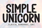 Simple Unicorn | Script Font, a Script Font by Scratchones (Thumbnail 1 of 8)