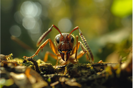Tenacious Strong ant on tree, an Animal Photo by Ylivdesign