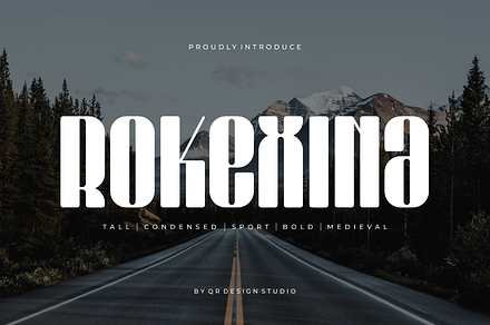 Rokexina - Tall & Condensed Font, a Sans Serif Font by QR Design Studio