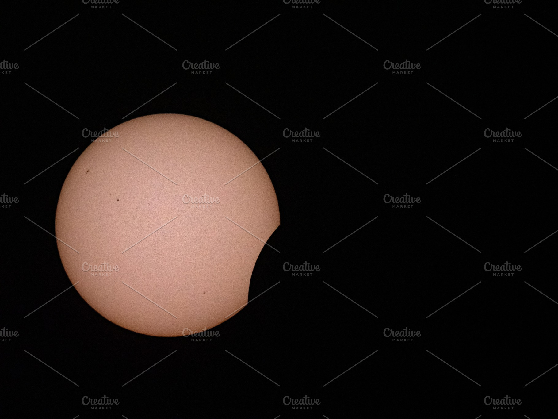 Solar eclipse by the moon, a Photo by WorldOfPhotos