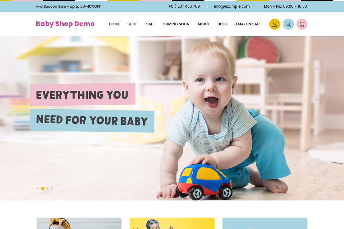 Baby Shop Demo, a Landing Page Template by simplywebs (Photo 2 of 2)