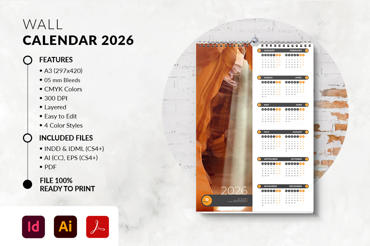Excellent Wall Calendar 2026 preview 3