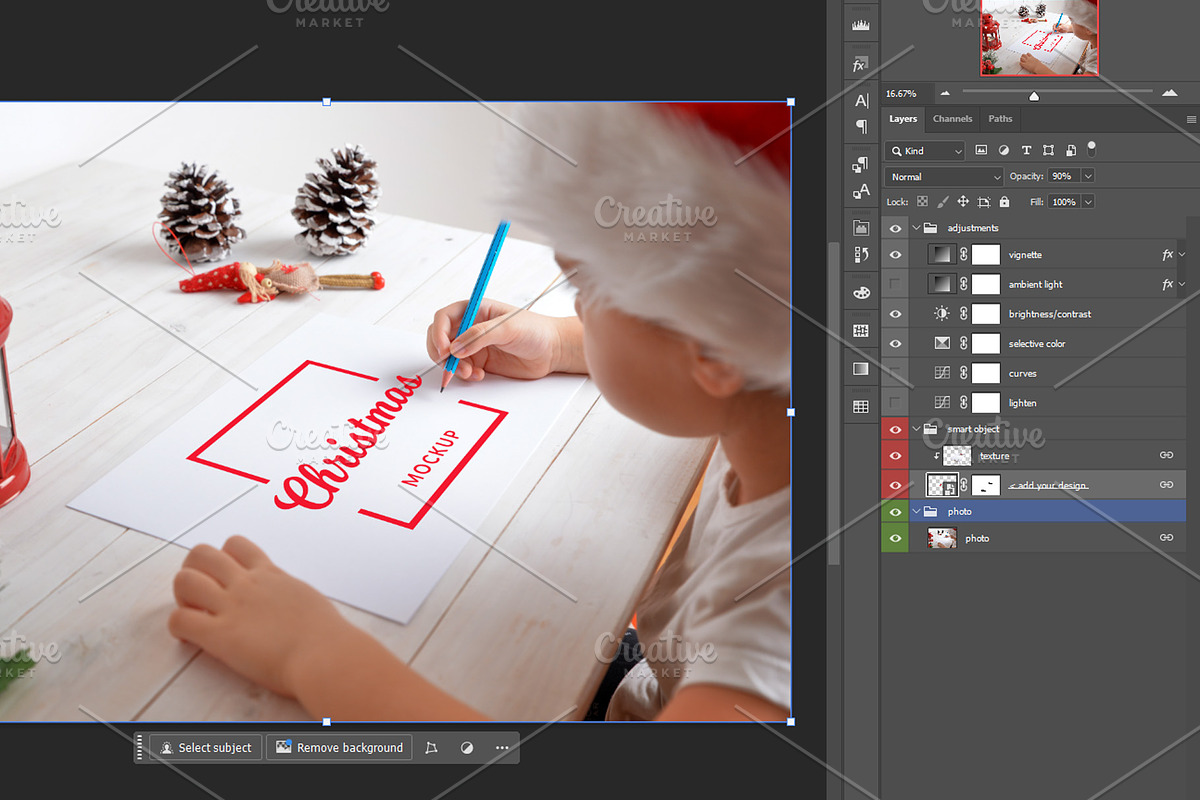 Christmas Drawing Paper Mockup, a Product Mockup by RSplaneta (Photo 2 of 2)