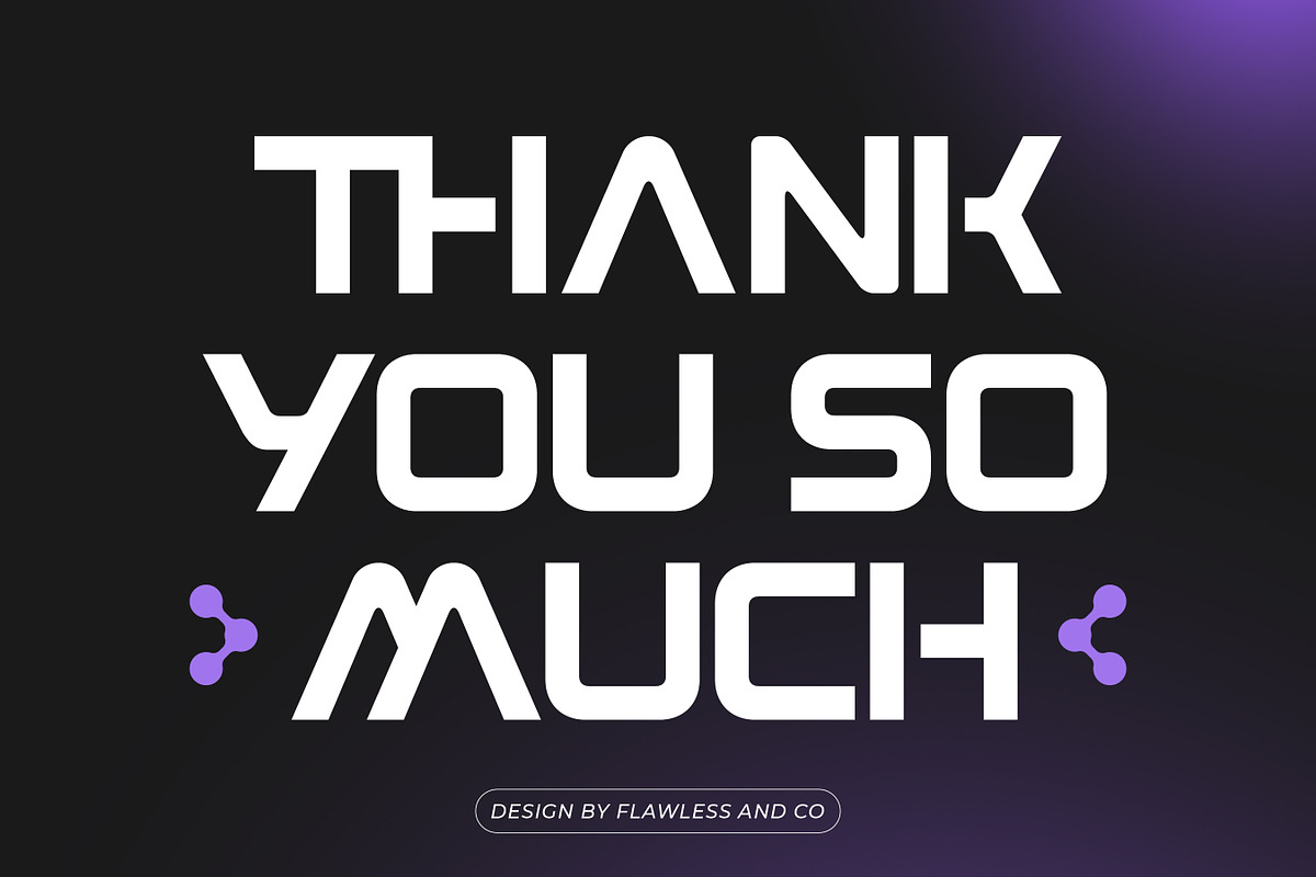 Reano - Futuristic Display Font, a Sans Serif Font by Flawless And Co (Photo 10 of 10)