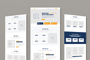 UI UX Wireframe Website Landing Page, a Wireframe Template by MightyDesign (Thumbnail 1 of 9)