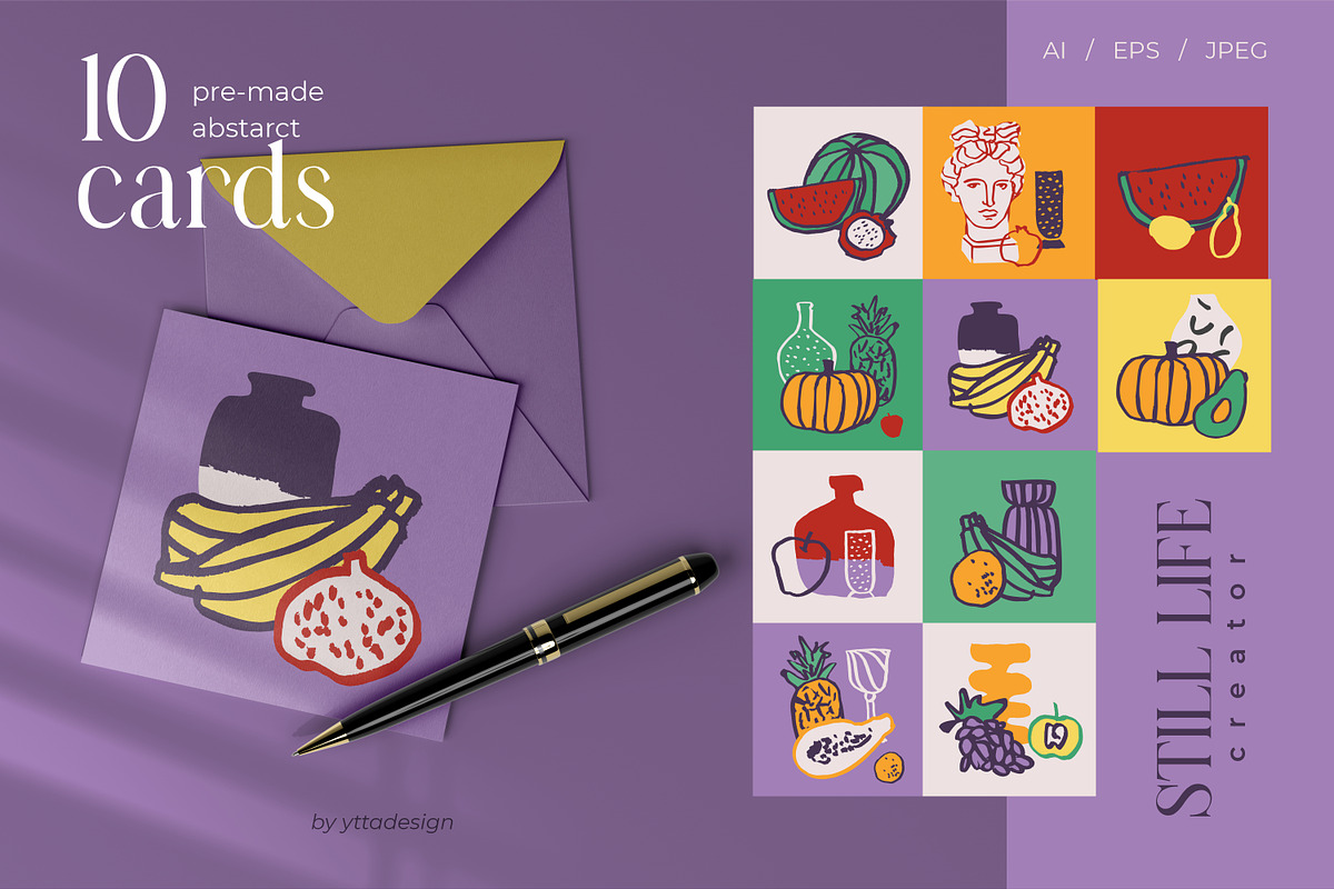 Still life creator patterns & poster, an Object Graphic by yttadesign (Photo 12 of 15)