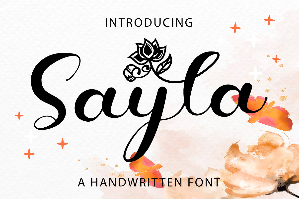 Sayla - Script Font, a Script Font by Densu Creative (Photo 1 of 6)