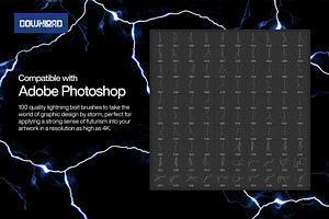 100 Lightning Bolt Photoshop Brushes