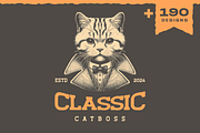 Vintage British Shorthair Cat Design, an Animal Illustration by devastd (Thumbnail 1 of 11)