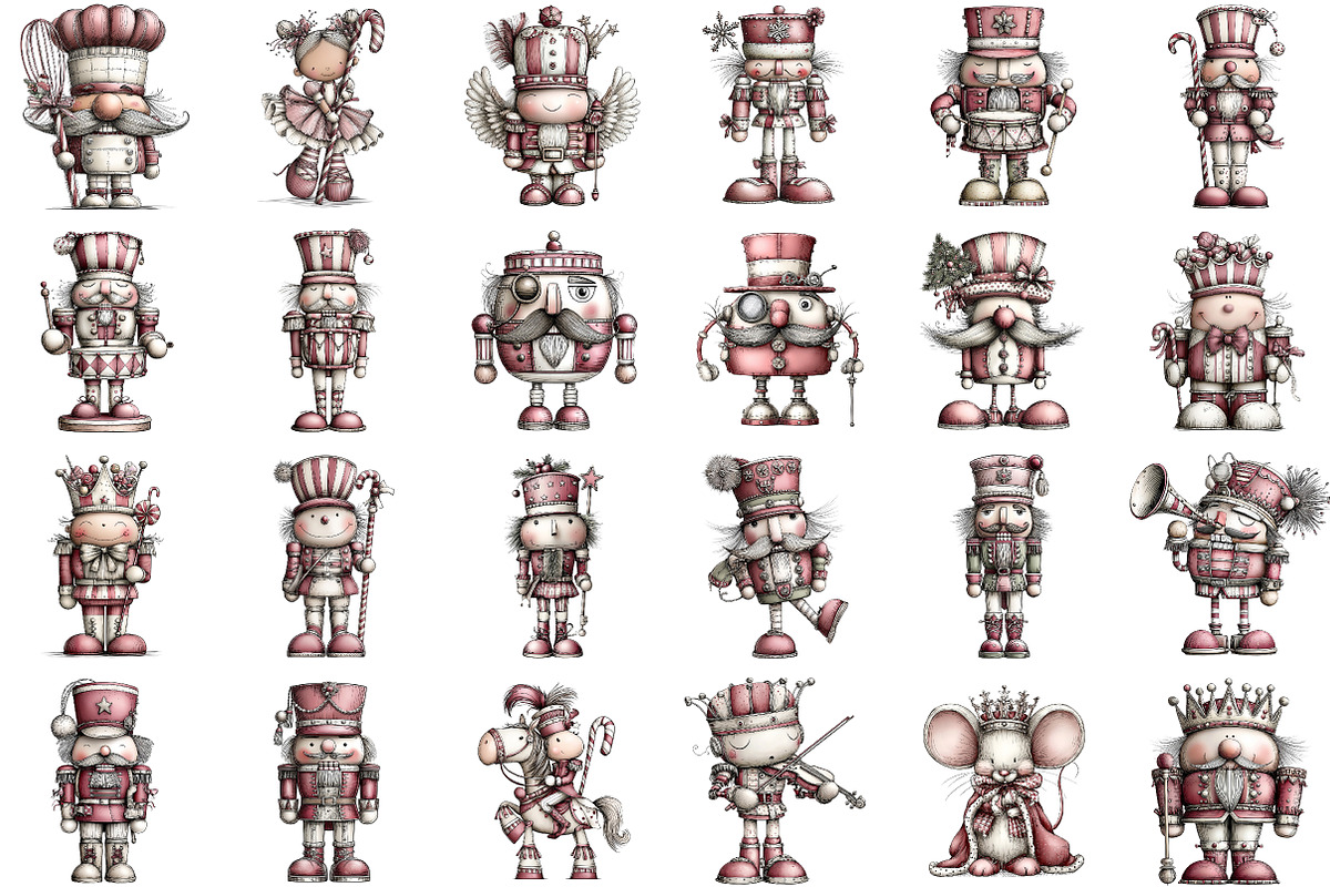 Quirky Nutcracker Christmas Clipart, an Illustration by Sublimation Artist (Photo 2 of 6)