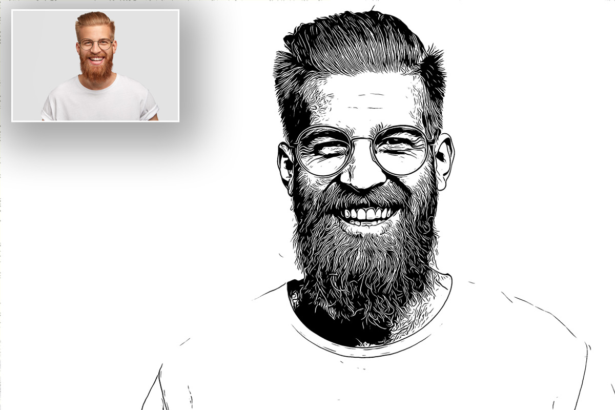 B&W Vector Art - Photo Effect, a Layer Style Add-On by Vatdesign (Photo 5 of 6)