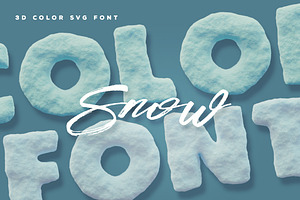 Snow - 3D Color SVG Font, a Font by Deeezy