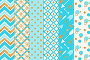 Tropical Blue Glitter Patterns, a Pattern Graphic by Amanda Ilkov (Thumbnail 2 of 3)