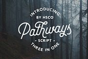 Pathways | 4 Styles + Bonuses, a Script Font by Hustle Supply Co. (Thumbnail 1 of 6)