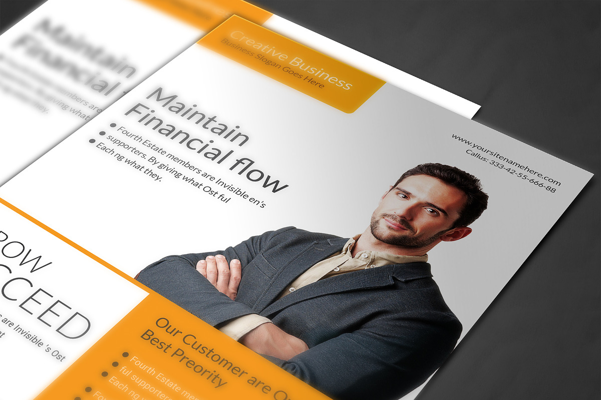 Corporate Business Flyer Template, a Flyer Template by AfzaalGraphics (Photo 4 of 4)