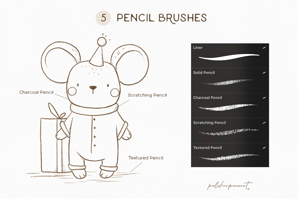 Procreate Brushes & Canvas Funny Art, a Brush Add-On by polikarpovaart (Photo 4 of 13)