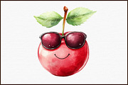 Cherry Red Summer Clipart, an Illustration by Sublimation Artist (Thumbnail 3 of 6)