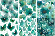 Green Silver Glitter Digital Paper, a Texture Graphic by CitraGraphics (Thumbnail 2 of 6)