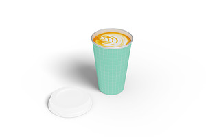 Realistic Coffee Paper Cup Mockup