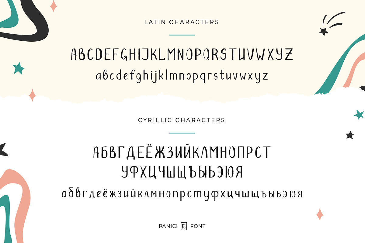 Panic! Fun Font - Latin & Cyrillic preview 5